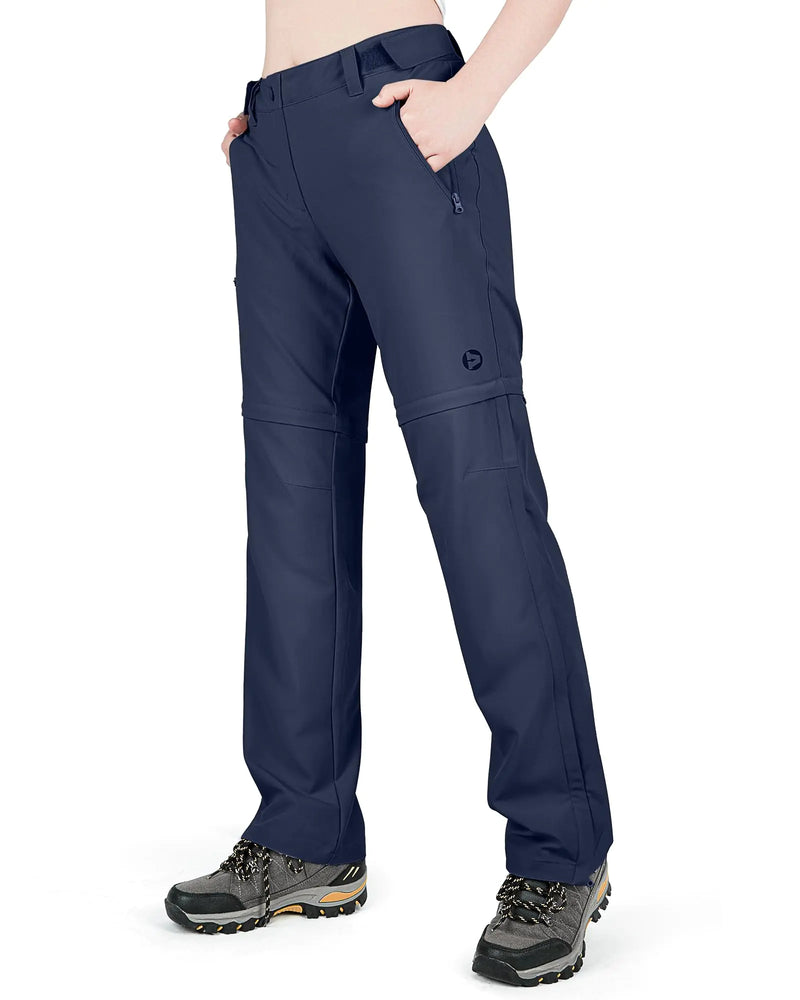 Outdoor Ventures Women’s Convertible Hiking Pants Quick Dry Zip-Off Cargo – Navy Size 16