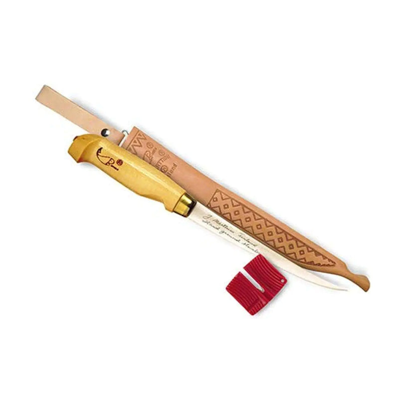 Rapala 9” Fish Fillet Knife – Swedish Stainless Steel Blade w/ Sharpener & Leather Sheath