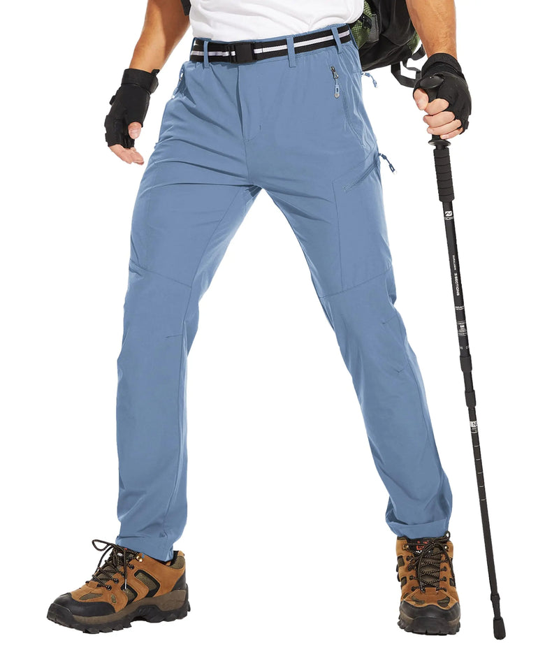 NATUVENIX Men’s Hiking Pants Quick Dry Lightweight Travel Work Pants w/ 6 Pockets – 40W x 30L