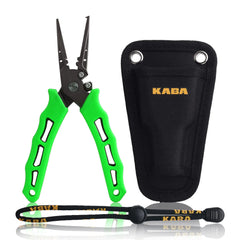 KABA 7" Stainless Steel Fishing Pliers – Multi-Tool Hook Remover, Line Cutter & Crimper