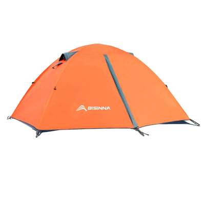 BISINNA 2/4 Person Camping Tent – Lightweight Waterproof Backpacking Tent with 2 Doors, Easy Setup