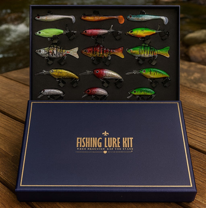 Fishing Advent Calendar Kit – 24pcs Freshwater & Saltwater Lures Gift Set for Anglers
