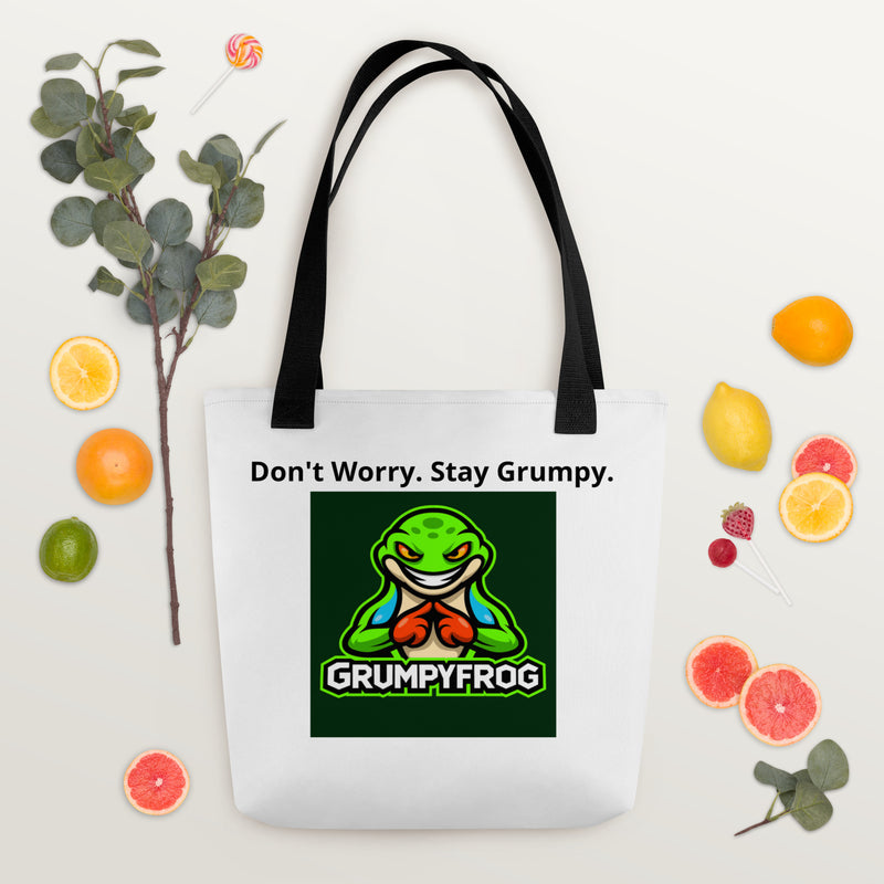 Grumpyfrog Holdings Tote Bag – Durable All-Over Print Carryall with Cotton Straps