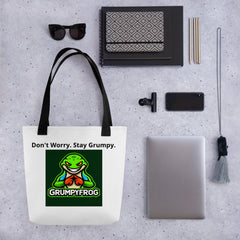 Grumpyfrog Holdings Tote Bag – Durable All-Over Print Carryall with Cotton Straps