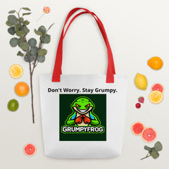Grumpyfrog Holdings Tote Bag – Durable All-Over Print Carryall with Cotton Straps