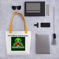 Grumpyfrog Holdings Tote Bag – Durable All-Over Print Carryall with Cotton Straps