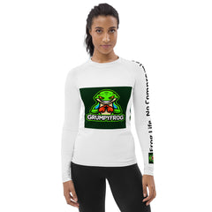 Women’s Grumpyfrog Rash Guard – UPF 50+ Long Sleeve Sun Protection Swim Shirt