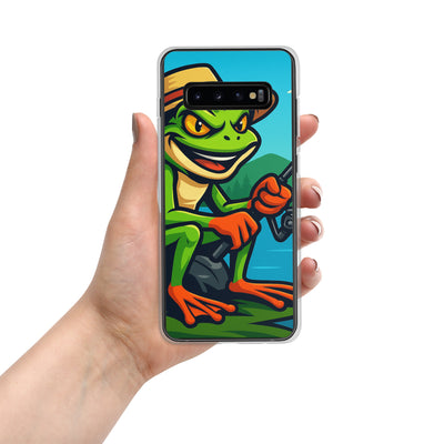 Clear Samsung® Phone Case with Grumpyfrog Logo – Slim, Scratch-Resistant & Wireless Charging Compatible
