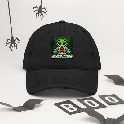 Grumpyfrog Holdings Distressed Dad Hat – Vintage Adjustable Cotton Baseball Cap for Men & Women