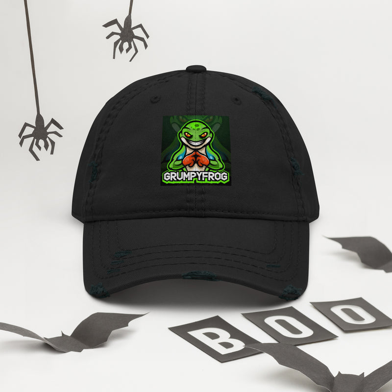 Grumpyfrog Holdings Distressed Dad Hat – Vintage Adjustable Cotton Baseball Cap for Men & Women