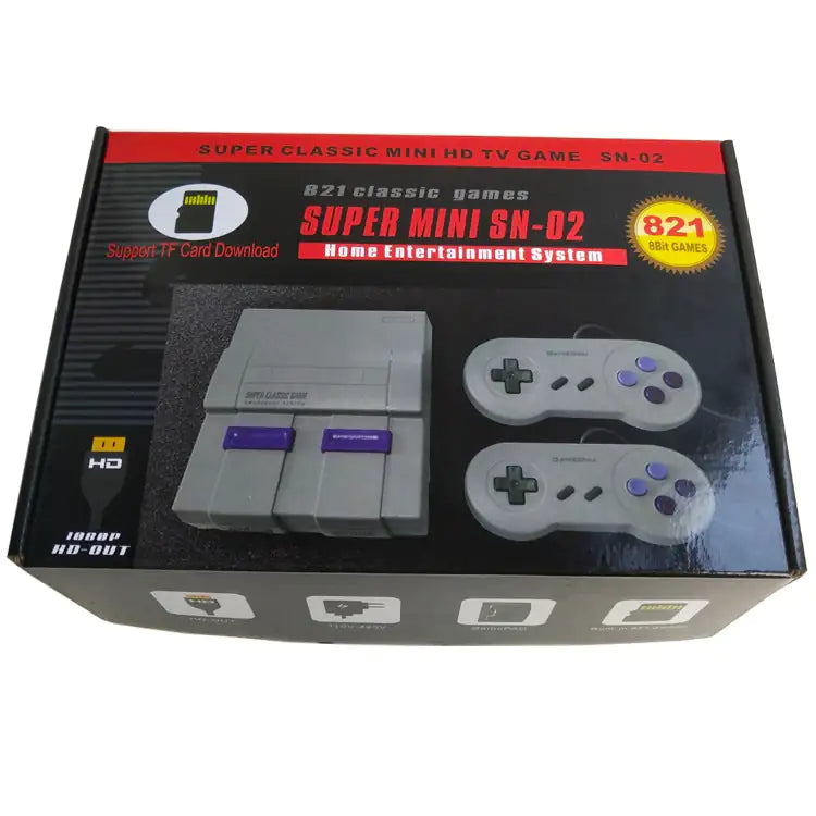 Retro HDMI Game Console with 821 Classic Preloaded Games & 2 Controllers