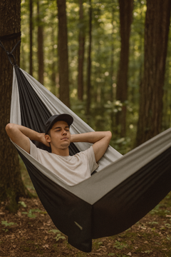 Gorilla Grip Camping Hammock – Portable 500lb Capacity Hammock with Tree Straps & Carabiners