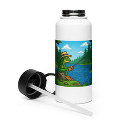 Grumpyfrog Stainless Steel Water Bottle – 32oz Insulated with Straw Lid