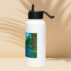 Grumpyfrog Stainless Steel Water Bottle – 32oz Insulated with Straw Lid