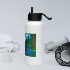 Grumpyfrog Stainless Steel Water Bottle – 32oz Insulated with Straw Lid