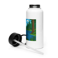 Grumpyfrog Stainless Steel Water Bottle – 32oz Insulated with Straw Lid