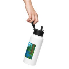Grumpyfrog Stainless Steel Water Bottle – 32oz Insulated with Straw Lid