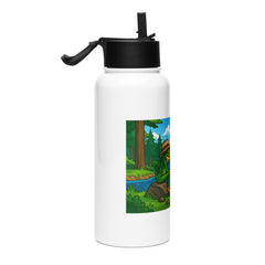 Grumpyfrog Stainless Steel Water Bottle – 32oz Insulated with Straw Lid