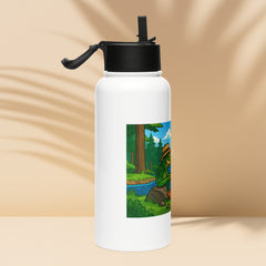 Grumpyfrog Stainless Steel Water Bottle – 32oz Insulated with Straw Lid