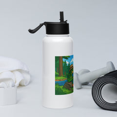 Grumpyfrog Stainless Steel Water Bottle – 32oz Insulated with Straw Lid