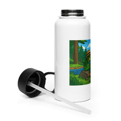Grumpyfrog Stainless Steel Water Bottle – 32oz Insulated with Straw Lid