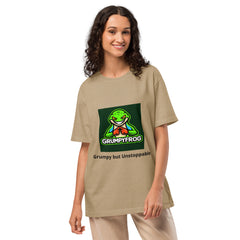 Grumpyfrog Oversized T-Shirt – Heavyweight 100% Cotton Streetwear Tee, Relaxed Fit