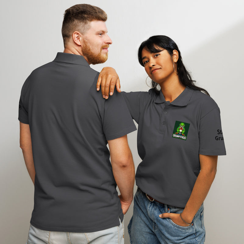 Premium Pique Polo Shirt with Grumpyfrog Logo – Classic Fit for Everyday Style