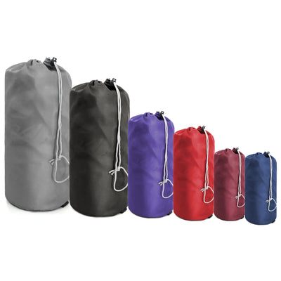 BeeGreen 6 Pack Stuff Sacks – Lightweight Drawstring Ditty Bags with Dust Flap for Camping & Travel