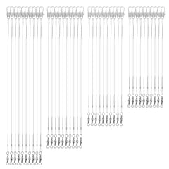 40PCS Steel Fishing Leaders – Anti-Bite Stainless Wire Leaders for Saltwater Hooks & Tackle