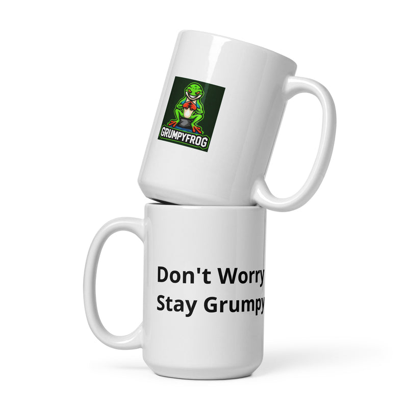 Grumpyfrog White Glossy Mug – Durable Ceramic Coffee Cup, Dishwasher & Microwave Safe