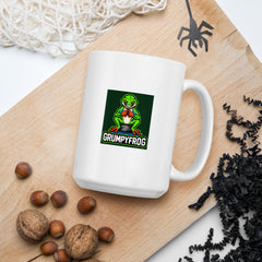 Grumpyfrog White Glossy Mug – Durable Ceramic Coffee Cup, Dishwasher & Microwave Safe