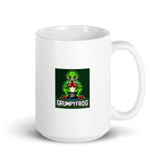 Grumpyfrog White Glossy Mug – Durable Ceramic Coffee Cup, Dishwasher & Microwave Safe