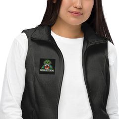 Women’s Columbia Fleece Vest with Embroidered Grumpyfrog Logo – Warm Hiking & Outdoor Layer